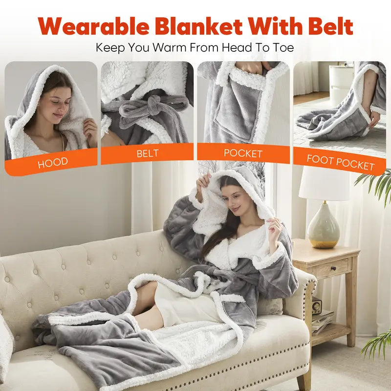 Heated Hooded Blanket