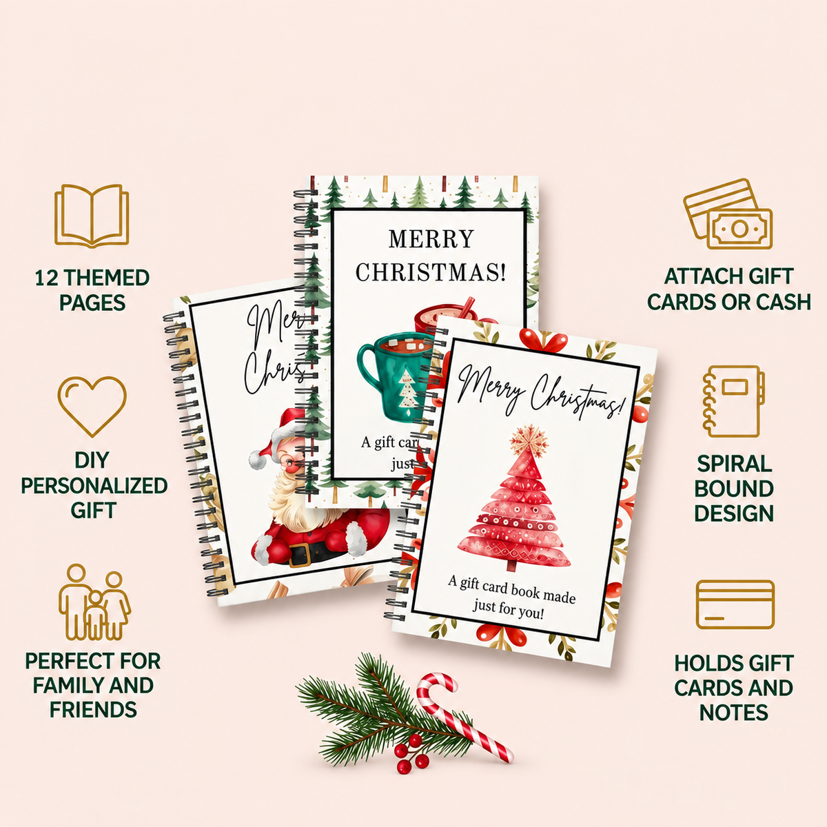 DIY Christmas Gift Card Book